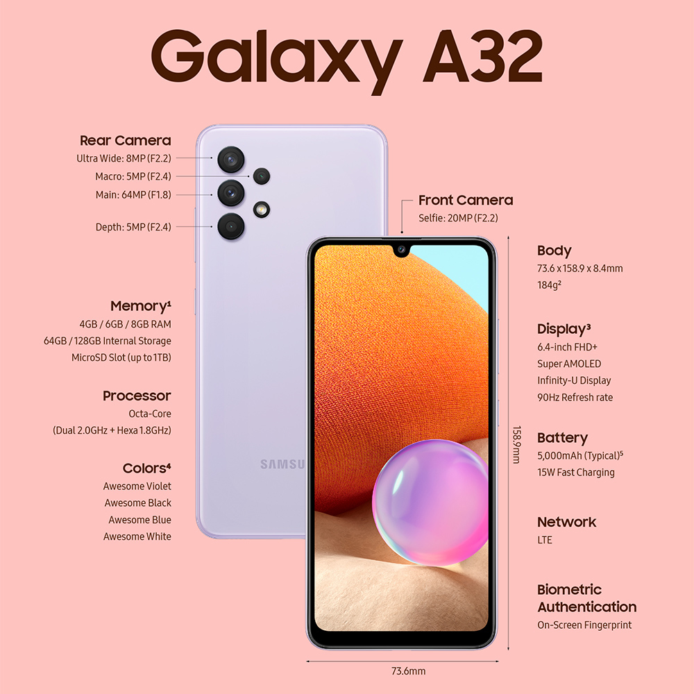 خرید گوشی موبایل سامسونگ مدل Galaxy A32 دو سیم کارت ظرفیت 128/6 گیگابایت